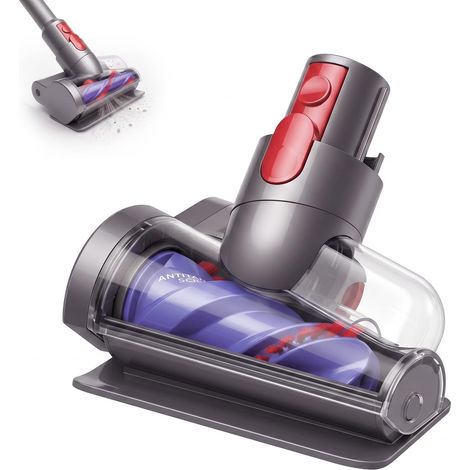 Mini Brosse Motorisée Compatible avec V7/ V8/ V10/ V11/ V15 Aspirateur, Tête Anti Enchevêtrement pour Poils et Acariens, Accessoire pour Matelas Canapé Escaliers et Poils d’Animaux (1/5)