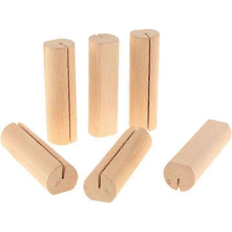 40 supports de marque-places en bois, parfaits pour les mariages champêtres. (1/5)