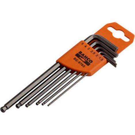 Bahco Kit di chiavi a brugola 1.5 mm, 2 mm, 2.5 mm, 3 mm, 4 mm, 5 mm 6 parti (1/4)