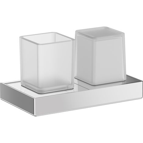 Inda - Indissima Hebel-Zahnbürstenhalter/-spender-Set aus poliertem Chrom