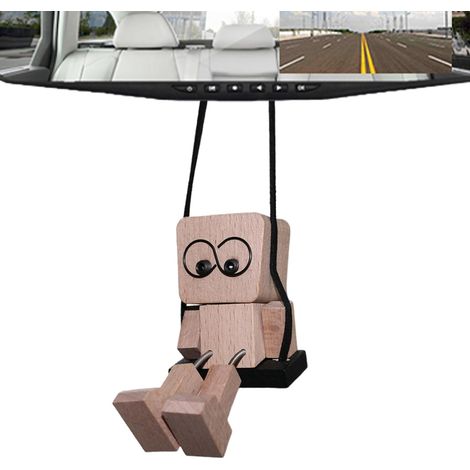 Pendentif pour rétroviseur de voiture – Décoration intérieure de véhicule en bois, décoration de rétroviseur automobile pour SUV, camping-cars, monospaces, camionnettes (1/5)