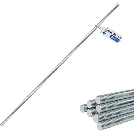 Tige filetée M4 x 1000 mm Inox A2 – barre filetée acier inoxydable  goujon fileté  vis de fixation charpente – GeZu Impex