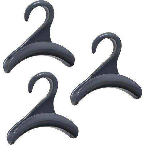 Lot de 3 Rangement Sac a Main Femme & Sacoche Homme Gris- Cintre Sac a Main en Acrylique Gris Résistant pour Penderie & Armoire - Idéal pour Organiser aussi les Sacoches, Écharpes & Cravates (1/5)