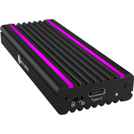 ICY BOX 60717 Boîtier pour disques durs M.2 M.2 PCIe NVMe SSD USB 3.1 (2è gén.) (1/4)