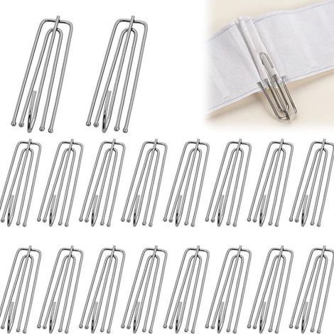 40-piece pack of curtain fabric spurs/window screen fabric with spurs (plastic/metal curtain accessories) (1/5)
