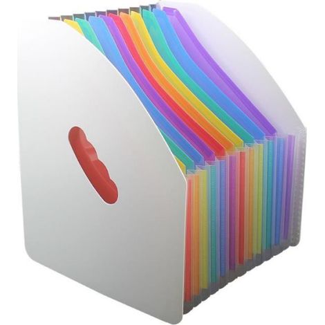 Porte-Fichiers - - A4 - 13 Compartiments - Extensible - Blanc (1/4)