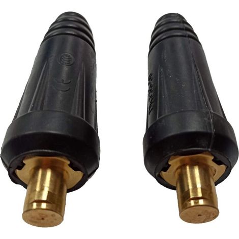 Male Antenna Quick Connector 35-50mm DKJ35-50 Euro Plug 200A, used in welding and cutting machines as power connectors for welding cables (2 pieces) (1/5)