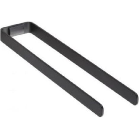 Porte serviettes double en aluminium - ALUR - Fabrication Française - Coloris: gris mat - Longueur: 370 mm - PELLET (1/2)