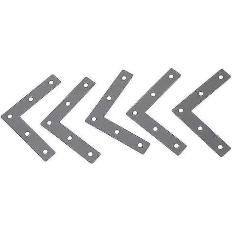 Équerre de renfort d'angle plate en forme de L 80 mm x 80 mm (1/5)
