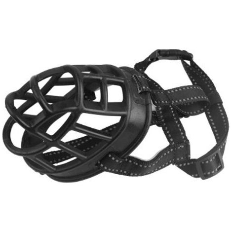 PA Maulkorb für Hunde, Maulkorb für Kopfumfang 47–61 cm, verhindert Beißen, Reinigen, ermöglicht Hecheln, Trinken, Mundschutz für Hunde. (1/3)