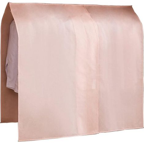2 pezzi Copriabiti in tessuto,120 x 120 cm,copriabiti con chiusura in velcro,adatti per armadi da camera da letto (rosa,grigio) (1/5)