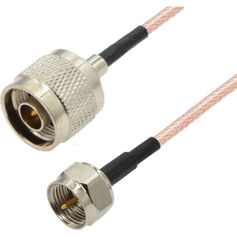 Cable con conector tipo F / conector tipo N RG316 de 3 m