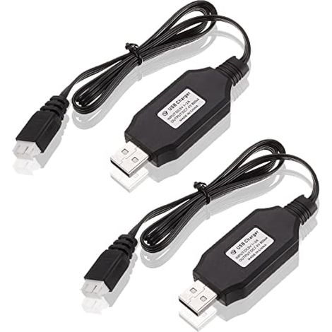 Câble de charge USB 7,4 V 1000 mA avec connecteur XH-3P pour voiture RC SCX24, voiture télécommandée, drone FPV et quadricoptère (1/5)