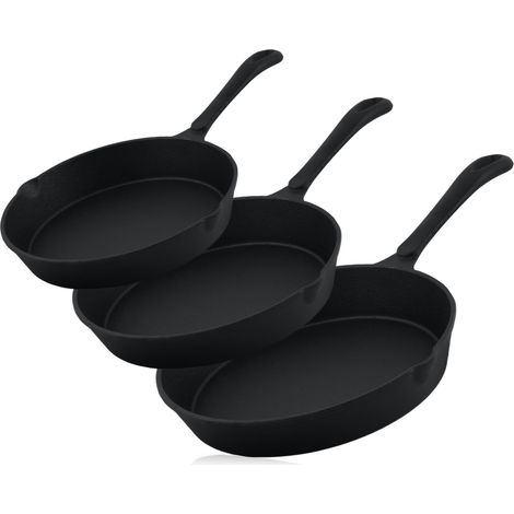 BBQ-Toro Juego de sartenes Ultimate PRO3+, 3 piezas, sartÃ©n de hierro fundido, sartÃ©n para carne