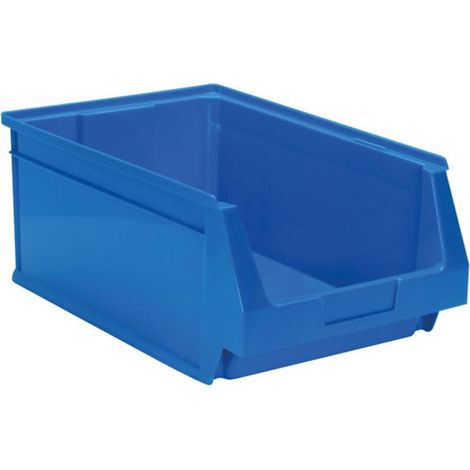Tayg Stapelbarer Sichtlagerkasten aus Kunststoff für Schrauben und Kleinteile, Greifbox mit Etikettenhalter für Werkstatt Garage Lager, blau, 19,8 l, 420 x 270 x 175 mm (1/5)