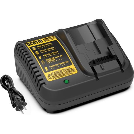 Caricabatterie rapido DCB118 per batterie al litio Dewalt 12V-20V MAX, compatibile con DCB115, DCB107, DCB105, DCB102