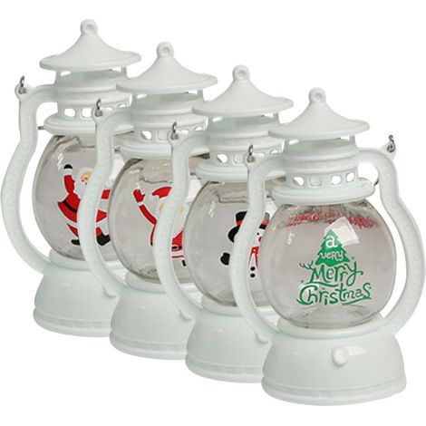 de 4 Lanternes LED de Noël à Main Petites Lanternes (1/5)