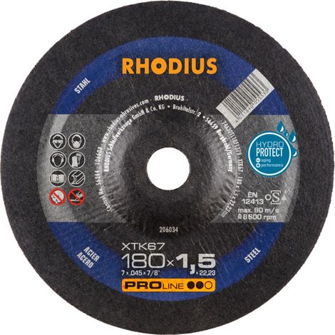 RHODIUS XTK67, 25 Stück, 180 x 1,5 mm, Trennscheibe (1/2)
