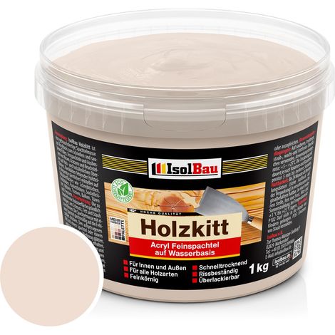 Holzkitt Spachtelmasse Holzspachtelmasse Außen Innen 1 kg Buche Hell ( Nr. 5 ) (1/5)