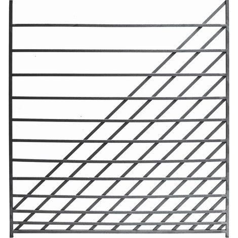 Panneau géométrique DROIT - Hauteur 1000mm Largeur 900mm en fer plat de 12x6mm - Fer forgé - À souder - DECO FER FORGE