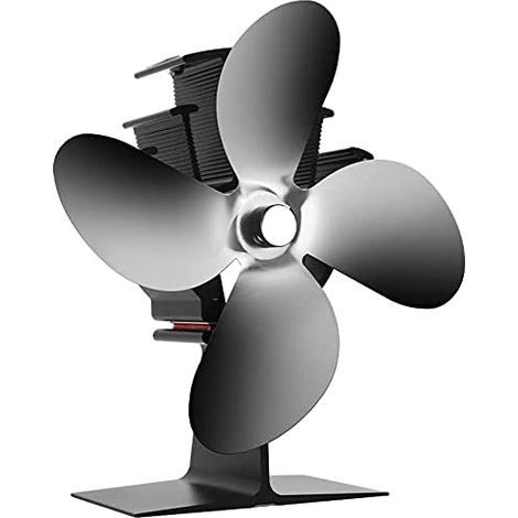 Wood Stove Fan 40°C Start Up Quiet Operation, 4 Blades Stove Fan is Heat Powered, Ecofan for Wood Stove, Fireplace (1/5)