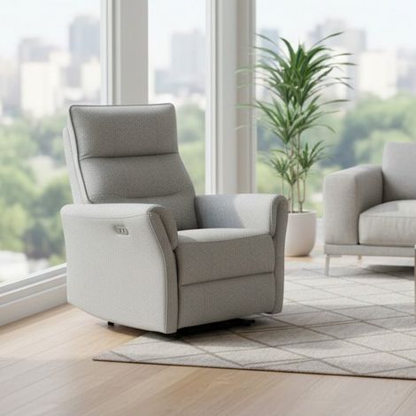 Poltrona relax Softwave recliner elettrico in tessuto G268 grigio