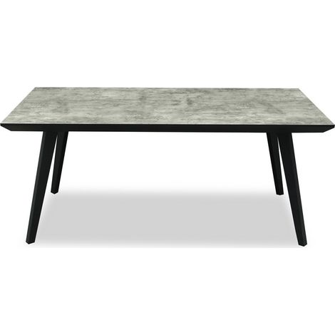 Nivara Indoor Rectangular Dining Table - Metal - L90 x W180 x H76 cm - Black