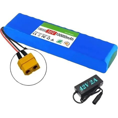 Batterie Électrique, 36V, Capacité 100Ah, Chargeur XT60-DC (1/2)