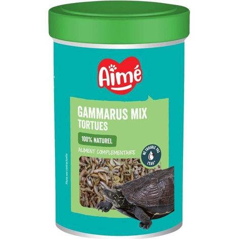 Alimento tartaruga - AIME - Mix di Gammarus - 1000 ml - Gamberetti naturali, equilibrio nutrizionale