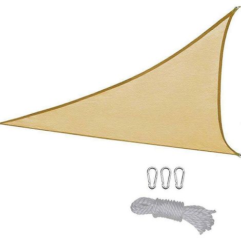 2x2x2 Meter großes dreieckiges Sonnensegel für Fenster