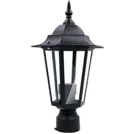 Lampe sur poteau pour jardin extérieur, terrasse, allée, cour, lanterne à sommet noir (1/5)