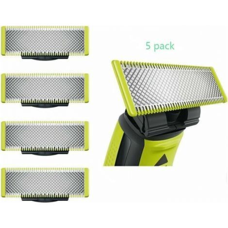 Pour Philips OneBlade - Lames de rechange pour rasoir/tondeuse électrique OneBlade. acier inoxydable massif. coupe. style et rasage. lot de 5