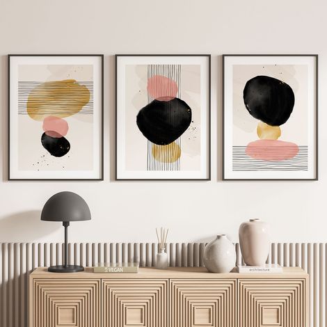 Lot de 3 Affiches / Posters Triptyque - Moderne - 3 Affiches - 70x100 cm (Cadres non fournis) - Photo pleine page (1/5)