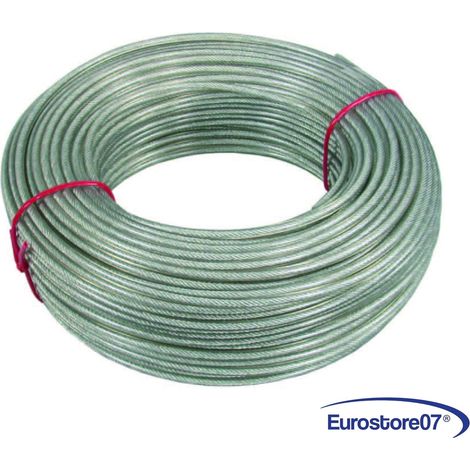 Cavetto stendibiancheria acciaio zincato  trasparente   ø mm.5  x  mt.100 (1/4)