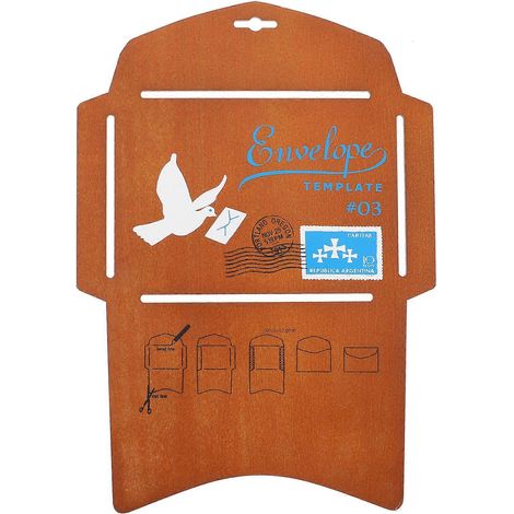 Gabarit pour la fabrication d'enveloppes en bois, gabarit pour carte d'invitation, gabarit de marqueur, règle (1/5)