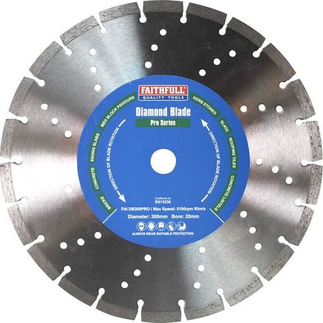 Faithfull Professional Diamond Blade 300 x 20mm FAIDB300PRO (1/3)