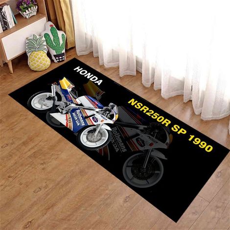 HSS-Tapis de moto, tapis antidérapant pour canapé et table basse de salon, résistant aux taches et facile à nettoyer - 60200cm (surface en polaire douce pour la peau)