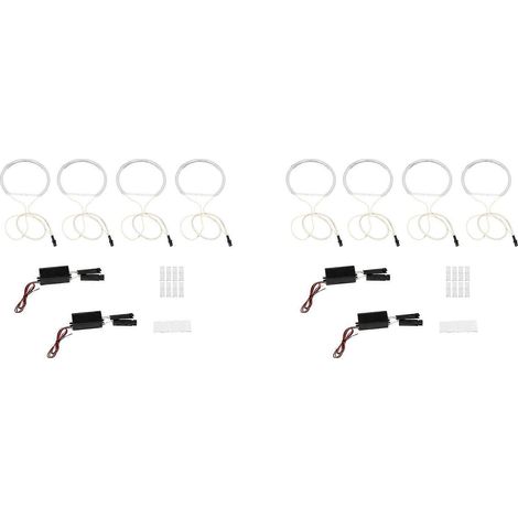 8 stücke Weiß Scheinwerfer Ccfl Led Angel Eyes Kit Halo Ring Drl Blinker Licht Ccfl Scheinwerfer Lampe Fo (1/5)
