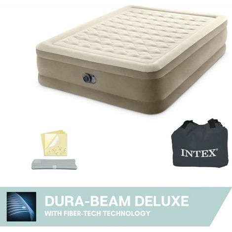 [GEBRAUCHT] B-Ware Intex Luftbett Queen Ultra Plush Pumpe 203x152cm Selbstaufblasende Luftmatra807