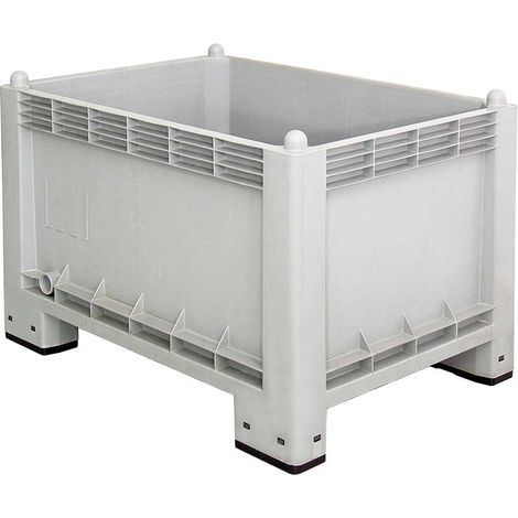 BRB Palettenbox mit 4 Füßen, 300 Liter Wände/Boden geschlossen,LxBxH 1x700x650 mm