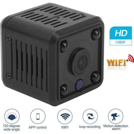 Mini-WLAN-Kamera mit 1080p-HD-Auflösung, Infrarot-Nachtsicht, wiederaufladbarem kabellosem Videomonitor (1/5)