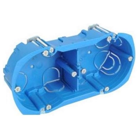 Boîte d'encastrement Multifix 2 postes entraxe 71mm diamètre 67mm profondeur 40mm (ALB71332)