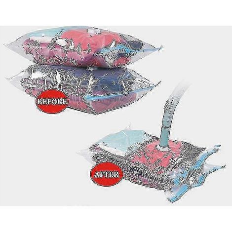 Lot de 6 sacs de rangement sous vide XXL pour couettes et vêtements.