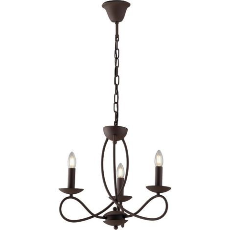 Lampadario Ginevra Corten 3Xe14 48X43Cm - Fan Europe (1/2)