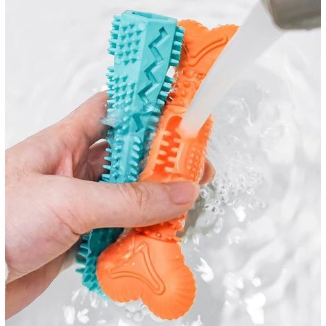 Jouets à mâcher pour chiens - Jouets interactifs sûrs en TPR, jouets à mâcher sans danger pour chiens, bâtonnets de dentition pour chiots, planches à mâcher pour chiens, rose rouge (1/5)