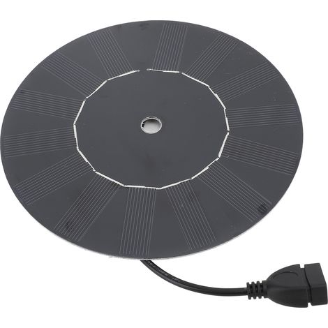 Panneau solaire rond 5W, chargeur solaire monocristallin en silicium, chargeur solaire portable et silencieux pour feux de détresse et feux de signalisation. (1/5)