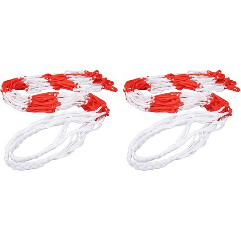 2 pièces Grand Sac de Ballon de Sport, Sac de Filet de Basket-Ball ventilé en Nylon Rouge et Blanc pour contenir Le Basket-Ball, Le Volley-Ball et Le Baseball (1/5)