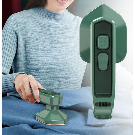Fer A Repasser Vapeur Portable - Semelle Céramique 150 °C - Réservoir 100 Ml - Design Triangulaire Avant - Pour Vêtements Rideaux Draps - 1 Pièce (1/5)