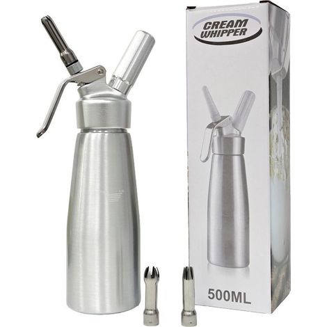 Dosatore per crema professionale in alluminio da 500 ml con 3 beccucci (1/4)