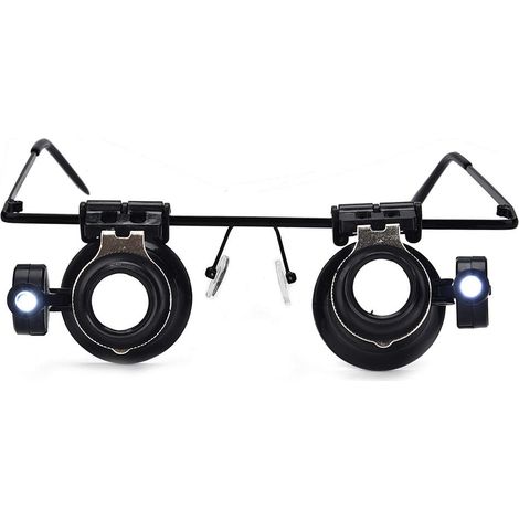Loupe à montage sur tête 20X, lentille grossissante de type lunettes de réparation de bijoux (1/5)